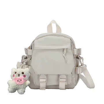 FXajzpa ashion Kawaii Mini Backpack Women Shoulder Bag for Teenage Girls Multi-Function Small Bagpack Ladies Travle School Backpacks